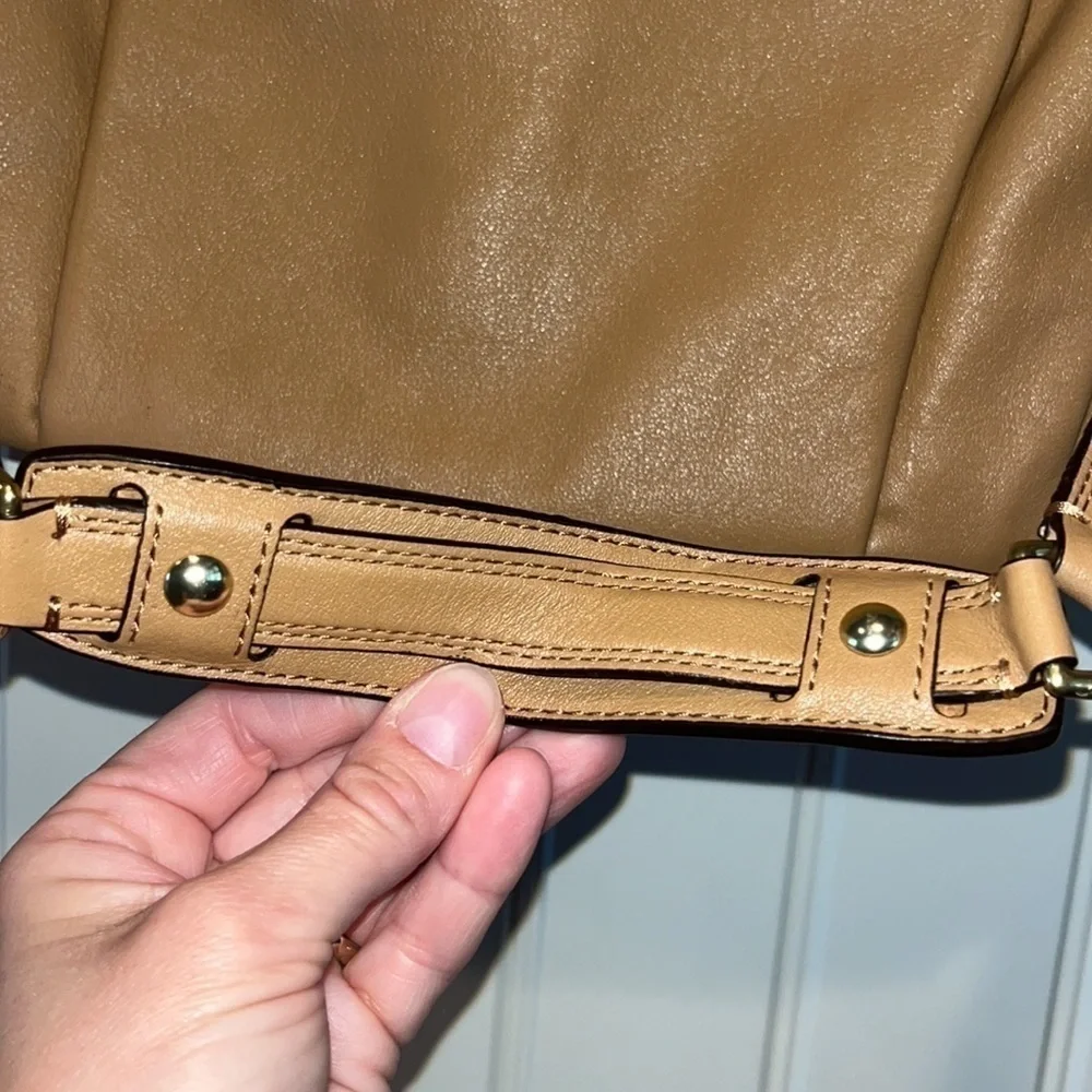 Tan leather Coach North South satchel purse large
Slouchy boho western - Picture 5 of 16